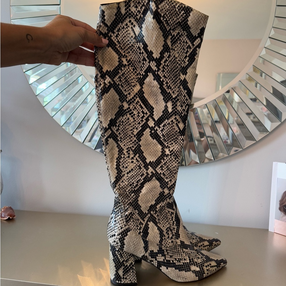 Marc Fisher Snakeskin Patterned Boots